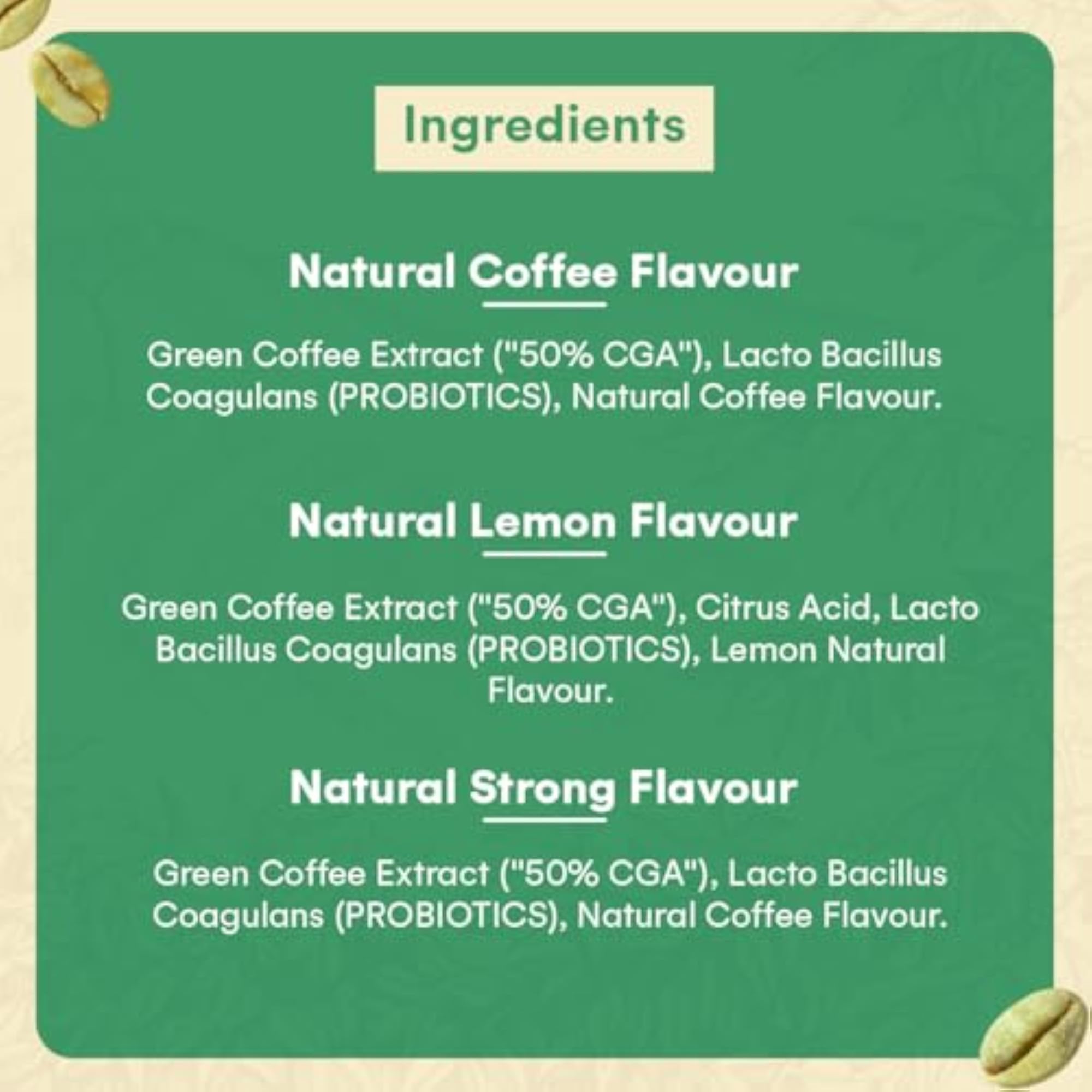 Greenbrrew Natural Green Lemon Green Strong Green Pack